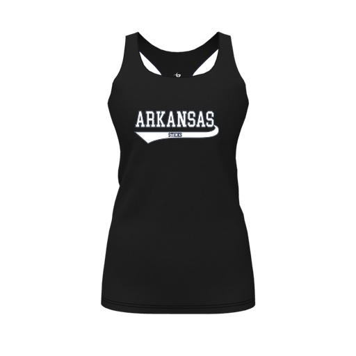 [FT0TRBBK-FYS-LOGO2] Decker Racerback Tank Top (Female Youth S, Black, Logo 2)