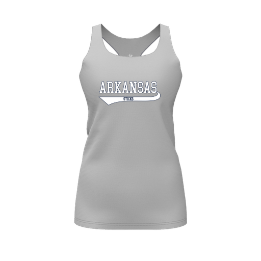 [FT0TRBGY-FYS-LOGO2] Decker Racerback Tank Top (Female Youth S, Gray, Logo 2)