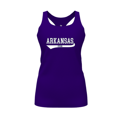 [FT0TRBPP-FYS-LOGO2] Decker Racerback Tank Top (Female Youth S, Purple, Logo 2)
