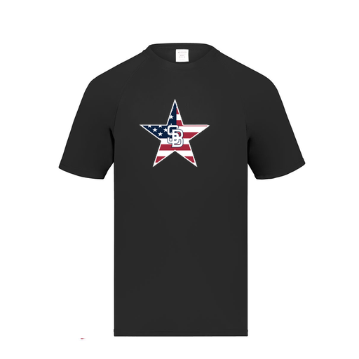 [2791.080.S-LOGO1] Youth Smooth Sport T-Shirt (Youth S, Black, Logo 1)