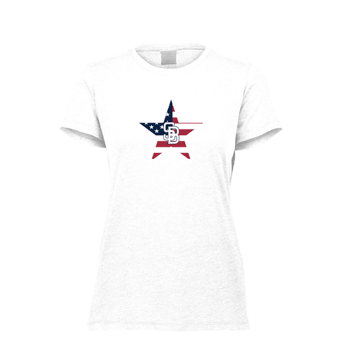 [FTSCUBWH-FAXS-LOGO1] Decker Women's Tri-Blend T-Shirt - Short Sleeve (Female Adult XS, White, Logo 1)