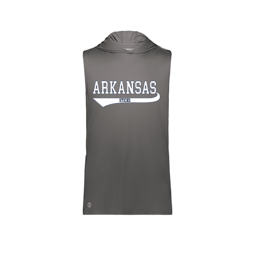 [222590.98D.XS-LOGO2] Men's CoolDry Sleeveless Hoodie (Adult XS, Gray, Logo 2)