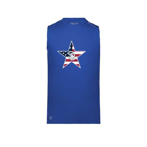 [222593.060.S-LOGO1] Men's CoolDry TankTop (Adult S, Royal, Logo 1)