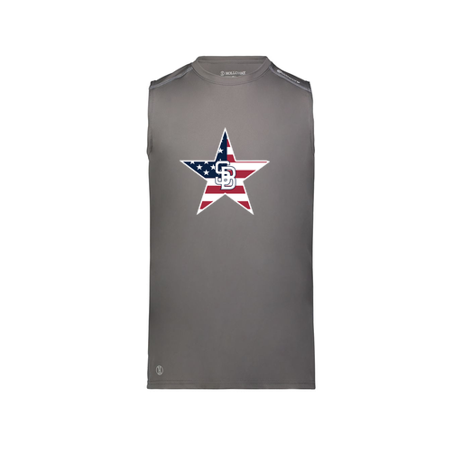 [222593.98D.S-LOGO1] Men's CoolDry TankTop (Adult S, Gray, Logo 1)