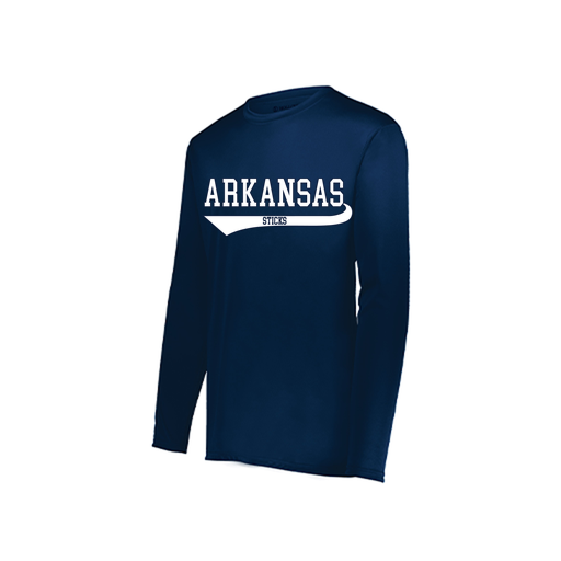[222822.065.XS-LOGO2] Men's LS Smooth Sport Shirt (Adult XS, Navy, Logo 2)