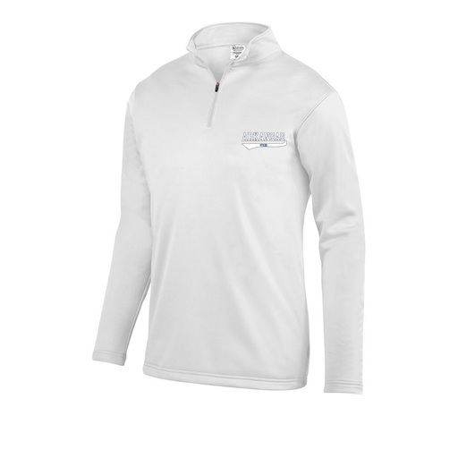 [FOLQFFWH-AS-LOGO2] Decker Men's FlexFleece 1/4 Zip (Adult S, White, Logo 2)